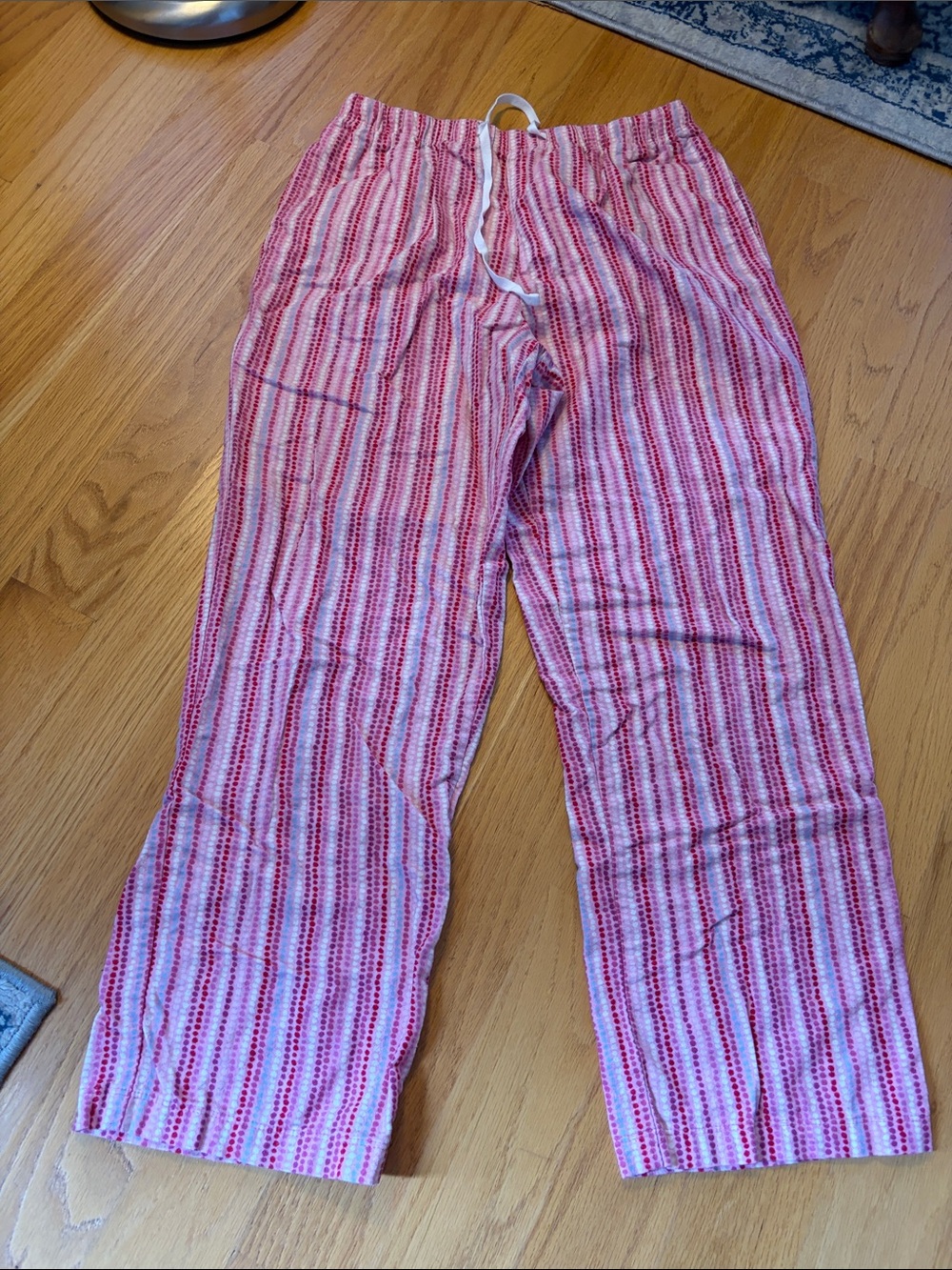 L.L. Bean flannel pajama pants size small pink pattern loungewear